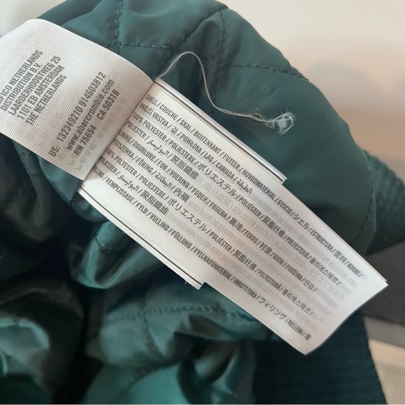 Abercrombie & Fitch Men's Medium Green Varsity Style Bomber Jacket Team Colors - Picture 9 of 11